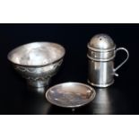 Collection Of Miniature Silver Items Comprising A Handles Sugar