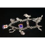 Silver Charm Bracelet, Missing Padlock