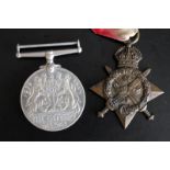 Military Interest, WWI Medal 1914 Mons Star Awarded