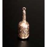 Unmarked Rose Gold Charm In The Form Of A Bass Pale Ale Bottle, Citrine Coloured Stone To Base