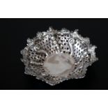 Circular Silver Sweetmeat Dish, Fully Hallmarked For London 1925