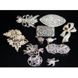 Ten Pieces Of Paste Set Costume Jewellery