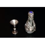 Miniature Glass Perfume Bottle In The Form Of A Decanter With