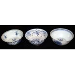 Collection Of Three Antique Chinese Ming Style Footed Bowls