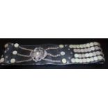 Argentinian black leather belt decorated with 106