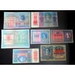 Austro-Hungarian Bank Notes ( 7 ) Notes In Total. 1/ Osztrak Magyar