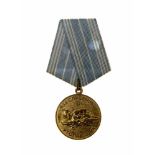 SOVIET MEDAL FOR FOR SAVING FROM DROWNING Original Medal, mounted on a five-sided suspension