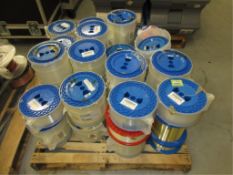 Optical Test Fiber. Lot Assorted Fiberoptic Test Wire, approx. 37 spools, includes (12) empty