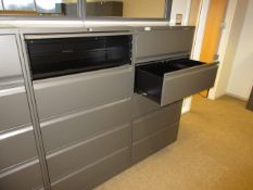 Lot of (2) 5-Drawer Lateral File Cabinets, 36"w x 18"d x 64"h. HIT# 2179006. Loc: W3.193. Asset