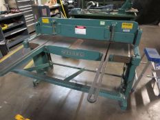 Wysong 1652 52" 16ga Manual Shear. SN# F01-4067. Hit # 2203683. Main Shop. Asset Located at 641