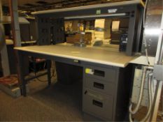 IAC Industries ESD Workbench. Electronics Lab Workbench, 72"w x 30"d x 61"h, with drawers & power