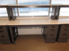 IAC Industries Workbench. Electronics Lab Workbench, includes 3 drawers & ac outlets, 30" x 72" x