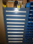 10 Drawer Stanley Vidmar with Assorted Stainless Steel Nuts & Bolts, Pop Rivets, Welding Clamps,