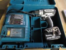 Makita 18v Cordless Drill with case 1 battery & Charger. Hit # 2203692. Metro Rack In Shop. Asset