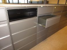Lot of (2) 5-Drawer Lateral File Cabinets, 36"w x 18"d x 64"h. HIT# 2179004. Loc: W3.193. Asset