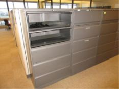 Lot of (2) 5-Drawer Lateral File Cabinets, 36"w x 18"d x 64"h. HIT# 2179003. Loc: W3.193. Asset