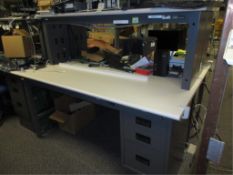 IAC Industries ESD Workbench. Electronics Lab Workbench, 72"w x 30"d x 61"h, with drawers & power