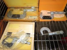 Micrometers. Lot: (2) 1", (1) Fowler 3" & (1) 2". Hit # 2203663. Metro Rack In Shop. Asset Located