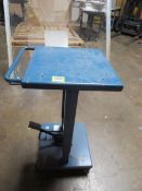 Wesco Hydraulic Lift Die Cart. 18" x 18" top, 30 1/2" down, 37 1/2" max height. Hit # 2203707.