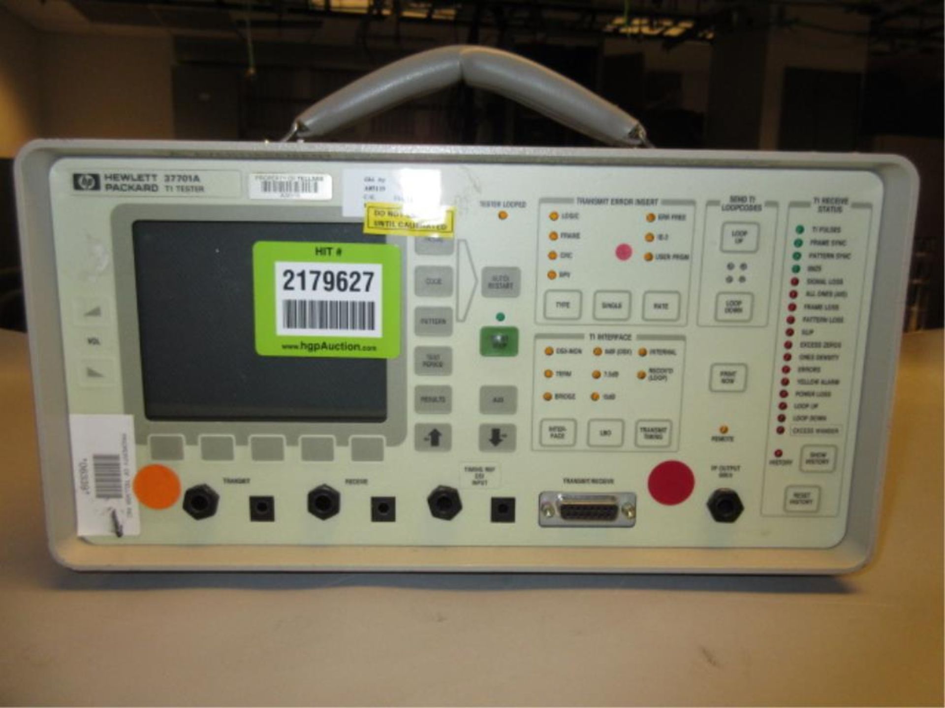 Hewlett Packard 37701A T1 Tester. T1 Tester, opt: 001, 003, 004, H02, 95-240v. SN# 3421U00548. - Image 2 of 3