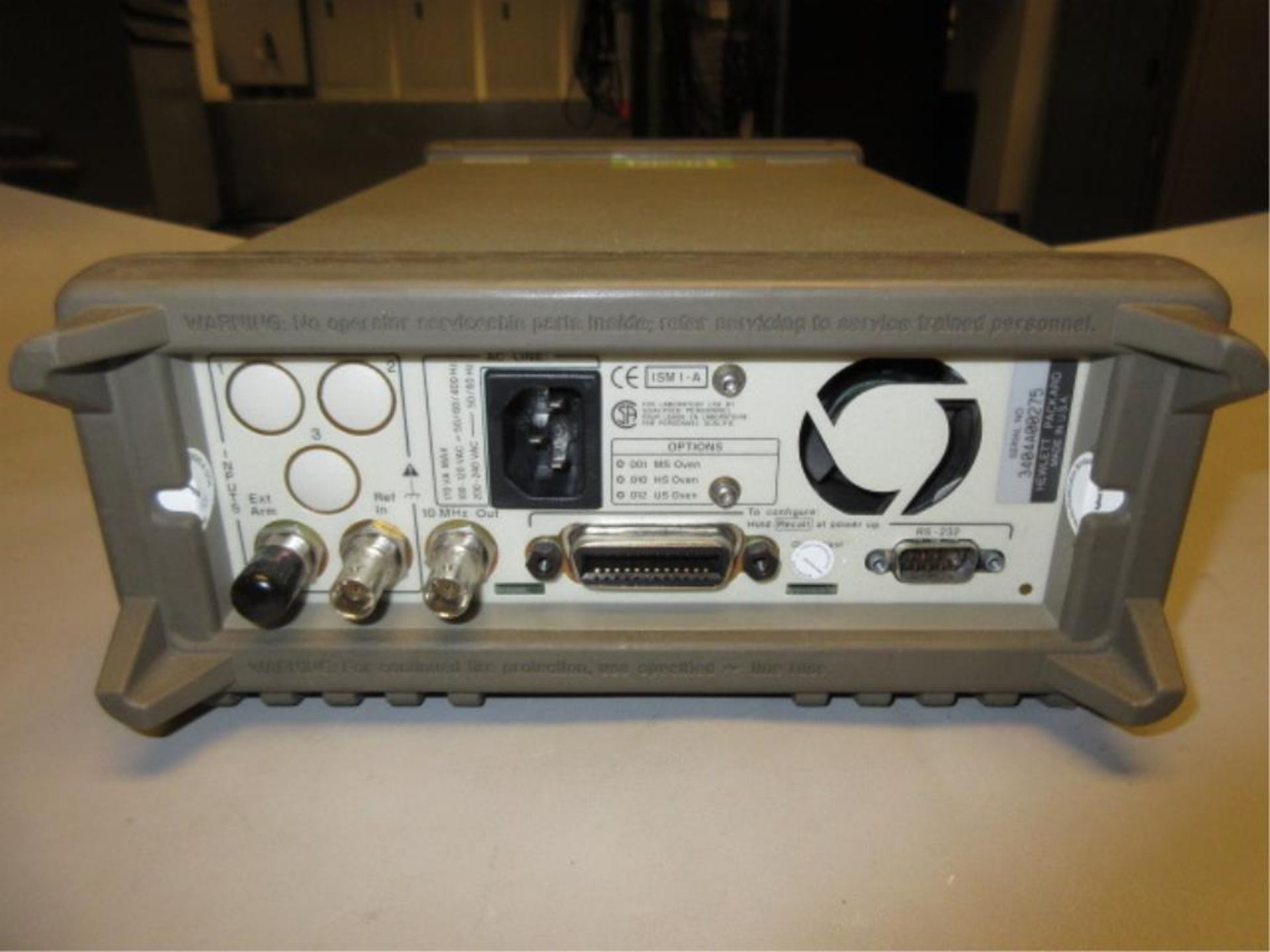 Hewlett Packard 53132A Universal Counter. Universal Counter, 225 MHz, 100-240v. SN# 3404A00275. - Image 3 of 3