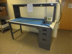 IAC Industries ESD Workbench. Electronics Lab Workbench, 72"w x 30"d x 61"h, with drawers & power