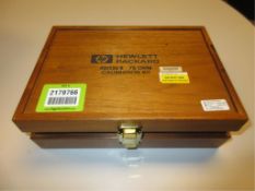 Hewlett Packard 85036B Calibration Kit. 75 Ohm Calibration Kit, in wood case. Asset# A08114. HIT#