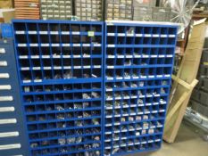 Nut & Bolts Bins. Lot: (2) Bolt Bins with Stainless Steel Bolts, Standard & Metric, Air fittings, 7
