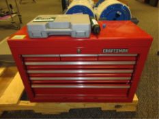 Craftsman Tool Box. 7-Drawer Tool Box, includes (2) cordless drivers & small quantity of asst'd