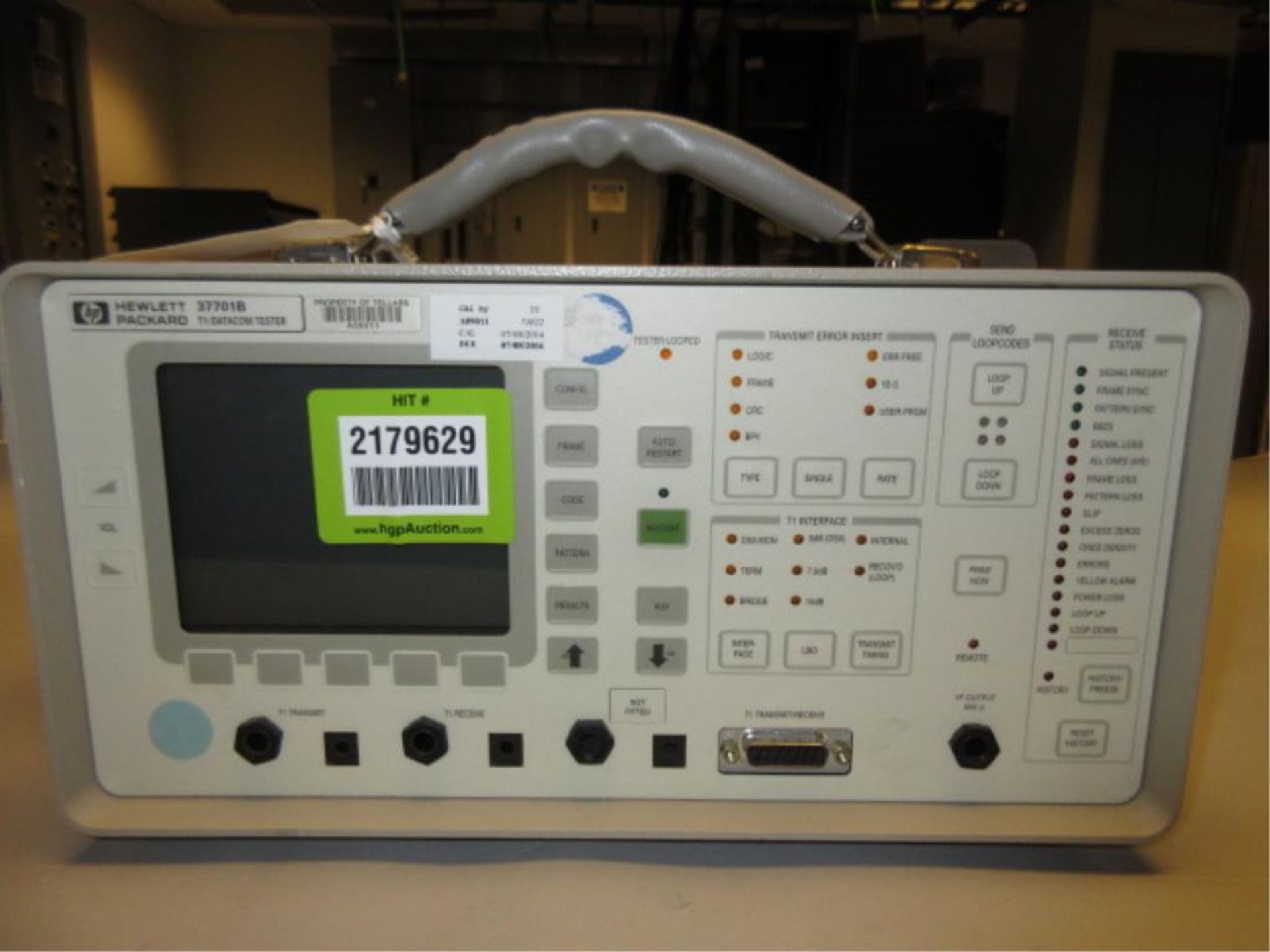 Hewlett Packard 37701B T1/Datacom Tester. T1/Datacom Tester, 95-240v. SN# 3630U01051. Asset# A09011. - Image 2 of 4