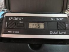 Digital Level. SPI-TRONIC Pro3600 (SPI 31-040-9) Digital Level. Hit # 2203606. Metro Rack. Asset