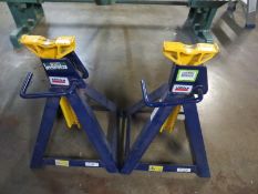 Lincoln 7 ton Heavy Duty Jack Stands, 30 7/8" max height. Hit # 2203684. Main Shop. Asset Located at