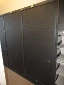 Wright-Line Lot of (2) Steel Storage Cabinets, 36"w x 19"d x 84"h, with roll up doors. HIT# 2178996.
