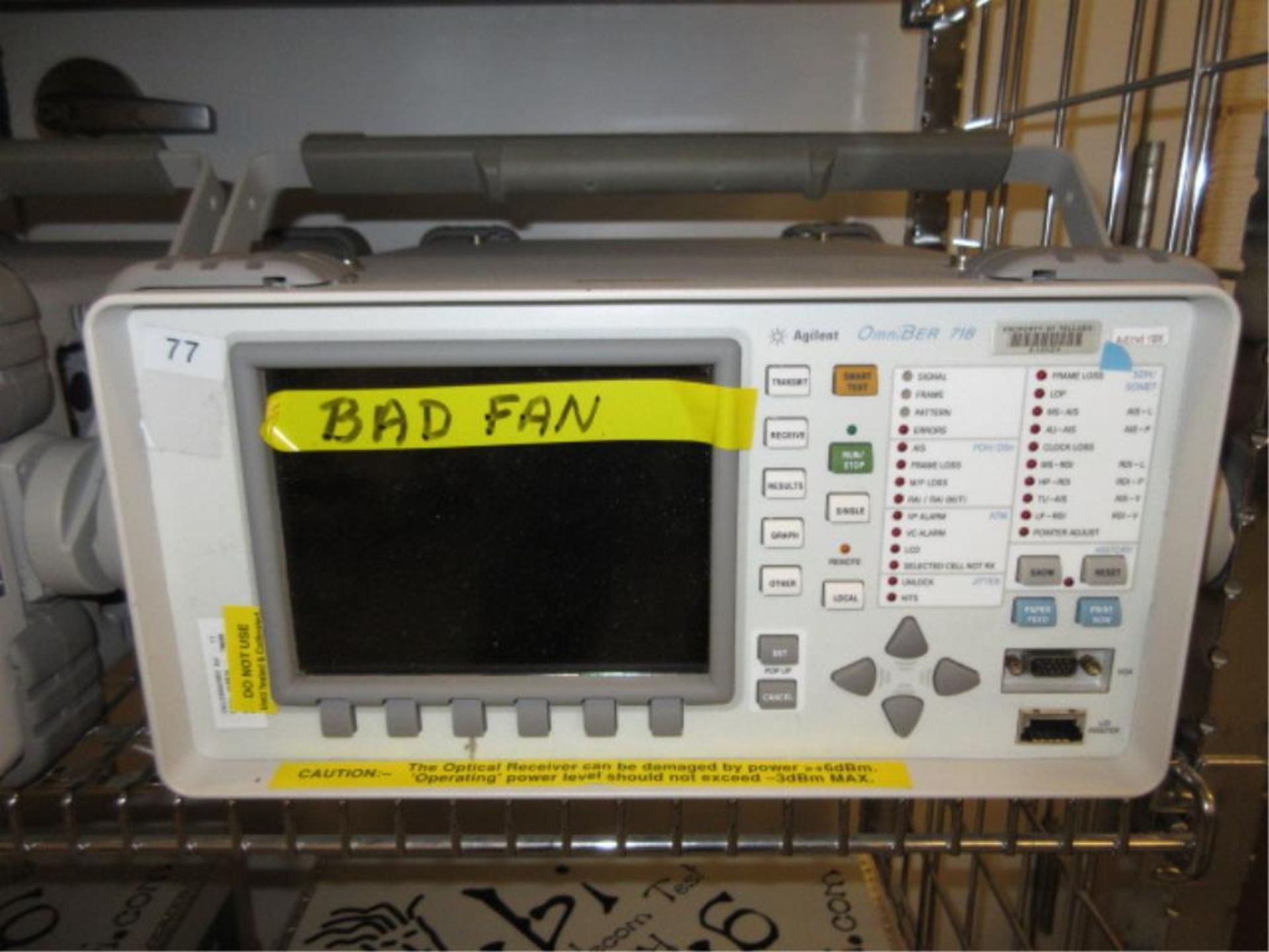 Agilent Communications Analyzer. Lot of (2) OmniBER 718 Communications Analyzers, includes (1) model - Image 3 of 10