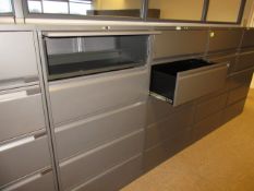 Lot of (2) 5-Drawer Lateral File Cabinets, 36"w x 18"d x 64"h. HIT# 2179005. Loc: W3.193. Asset