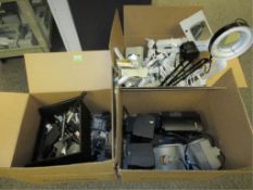 Soldering Equipment. Lot Assorted Soldering Equipment & Bench Lamps, includes (19) Metcal power