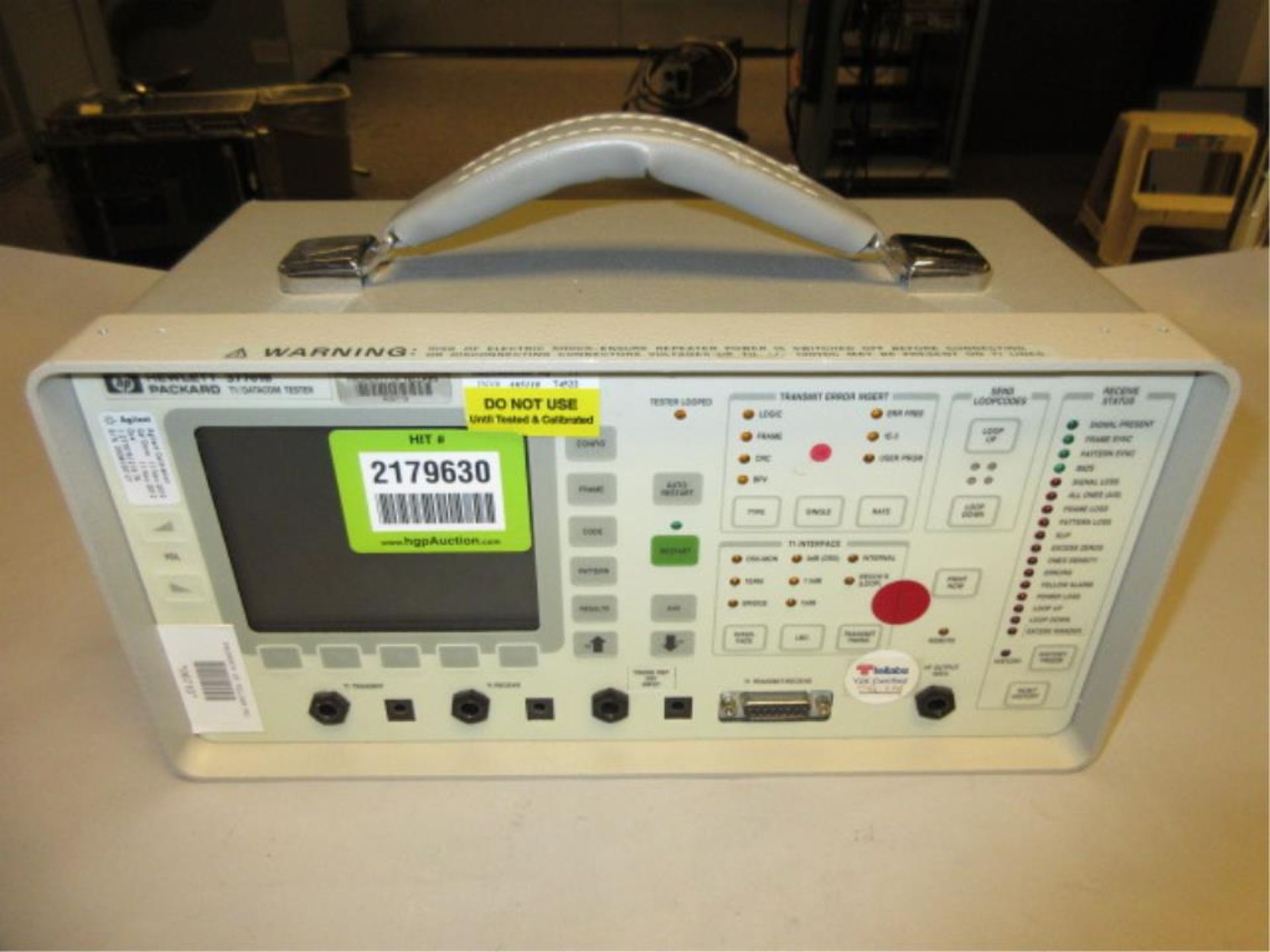 Hewlett Packard 37701B T1/Datacom Tester. T1/Datacom Tester, opt: 001, H02, 95-240v. SN# 3308U00121.