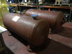 Pressure Vessels. Lot of two (2), 240 gallon, MAWP 300 PSIG @ 180, MDMT 20F @ 300PSIG. Warehouse.