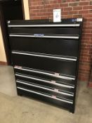 Rousseau 7-Drawer Cabinet. Modular Cabinet, 58"H x 27"D x 48"W, with contents, primarily O-rings and
