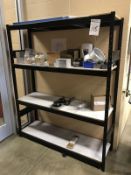 Heavy Duty Rack with contents, primarily prototype parts and Delrin. Machine Shop. Asset Located at