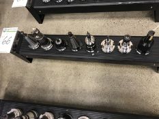 CAT 40 and CV 40 Taper Tool Holders. Rack of eight (8) assorted tool holders and tools. Main Bay.