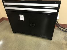 Rousseau 2-Drawer/2-Door Cabinet. 40"H x 27"D x 40"W, no contents. Main Bay. Asset Located at 914