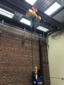 Harrington L Chain Hoist. 3 ton, with cross bar, approx. 22' span. Main Bay. Asset Located at 914