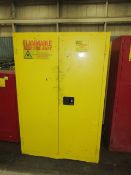 Flammable Cabinet. Jamco Flammable Liquid Storage Cabinet, 43"w x 34.5"d x 65.5"h. HIT# 2179831.
