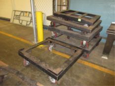 Bin Dollies. Lot (7pcs) Heavy Duty Steel Bin Dollies. HIT# 2179044. Loc: main floor. Asset Located