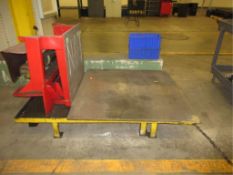 Lift Platform. Hydraulic Lift Platform, mounted on steel skid, 42" x 42". HIT# 2179095. Loc: main