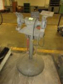 Pedestal Grinder. Double End Pedestal Grinder, 120vac. HIT# 2179802. Loc: main floor. Asset