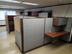 Office Furnishings. Lot Office Partitions & Furnishings, in one room upstairs, includes chairs,