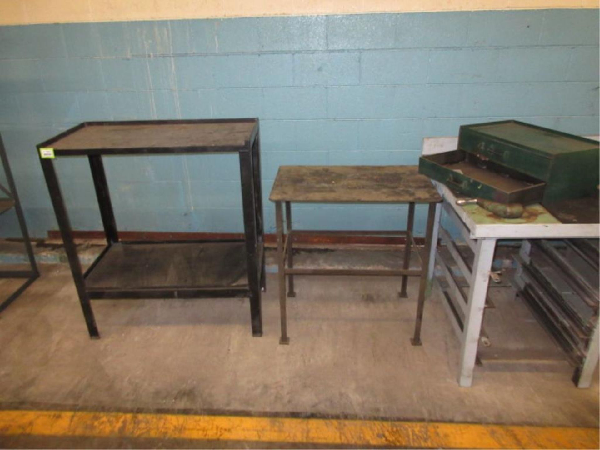 Shop Tables & Stands. Lot (9pcs) Shop Tables & Stands. HIT# 2179048. Loc: main floor. Asset - Image 2 of 4