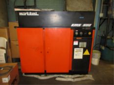 Air Compressor. Mattei EMS 500 50-HP Rotary Vane Air Compressor, sound enclosure, hours showing